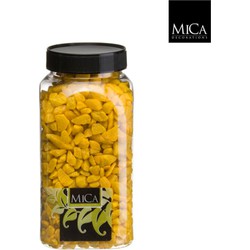3 stuks - Marbles geel fles 1 kilogram - Mica Decorations