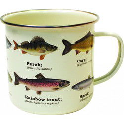 Gift Republic Multi Fish - Emaille Mok