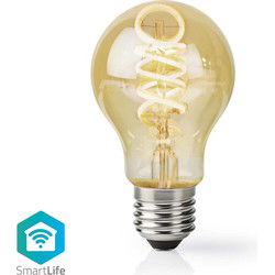 Nedis WIFILRT10A60 Smartlife Led Filamentlamp Wi-fi E27 360 Lm 4.9 W Warm To Cool White 1800 - 6500 K Glas Android™ / Ios Peer