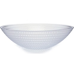 Grote fruitschaal Cristas Allure van bewerkt glas rond 30.5 cm - Fruitschalen