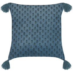RIBES  - Sierkussen - Donkerblauw - 45 x 45 cm - Fluweel