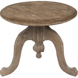 Clayre & Eef Bijzettafel  Ø 56x45 cm Bruin Hout Rond