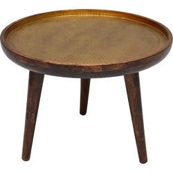 D - Livingfurn - Salontafel Macy - 65x65x44cm - Mangohout
