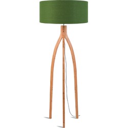 Vloerlamp Annapurna - Groen/Bamboe - Ø60cm