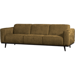 STATEMENT 3-ZITS BANK 230 CM STRUCTURE VELVET BRASS