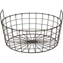 Clayre & Eef Opbergmand  Ø 36x19 cm Bruin Ijzer Mand