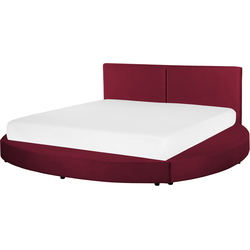 Bed fluweel rood 180 x 200 cm LAVAL