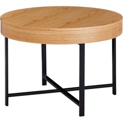 Pippa Design ronde salontafel in industriële look - lichtbruin