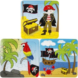 Decopatent® Uitdeelcadeaus 50 STUKS Piraat / Piraten Puzzels - Traktatie Uitdeelcadeautjes voor kinderen - Speelgoed Traktaties