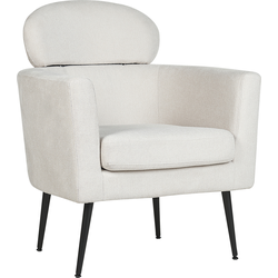 SOBY - Fauteuil - Crème - Polyester