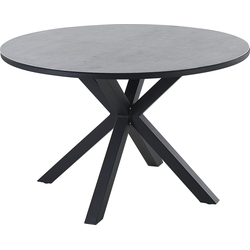 Beliani MALETTO - Ronde tafel-Grijs-Keramisch glas