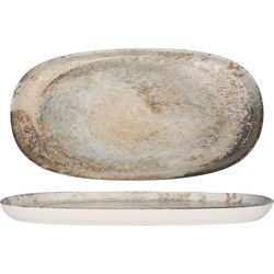 Rinart Serveerschaal - Obvara - Porselein - 35x18 cm - set van 2