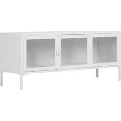 Tv-Meubel Wit Metaal - 130x40x55cm - Brisbane