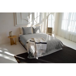 Zydante Home® Bedsprei Incl. 2 Hoezen -Zilver Flowers - 220x240 cm + 2 * 60x70 cm