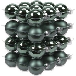 Othmar Decorations kerstballen - 36x st - emerald groen - D4 cm - glas - Kerstbal