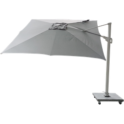 DKS Parasol Deneb 3 x 3 m wit - licht grijs