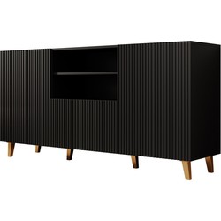 Meubella Dressoir Prime - Zwart - 150 cm