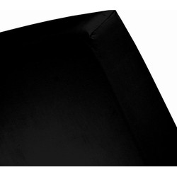 Damai Hoeslaken Organic Jersey 30cm - black 80/90x200/220cm