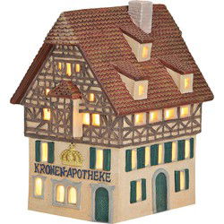 Wurm Lichthaus "Kronen Apotheke" van porselein, veelkleurig (B/H/D) 11x17x16cm