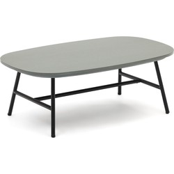 Kave Home - Bramant stalen salontafel met zwarte afwerking, 100 x 60 cm