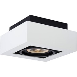 Eenvoudig wit moderne vierkante plafondspot LED DIM GU10 12W 2200/3000K