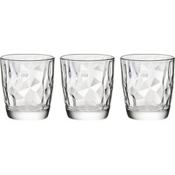 Tumbler waterglazen - 12x - 305 ml - transparant - glas - Diamond - sapglazen - Drinkglazen