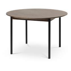 Vanja houten eettafel donkerbruin - Ø120 cm