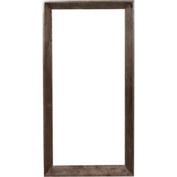 PTMD Kyro Brown acacia wood rectangle mirror large
