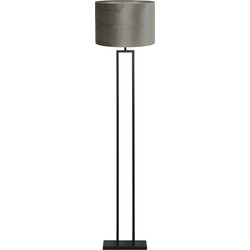 Vloerlamp Shiva/Velours - Zwart/Zwart - Ø40x170cm
