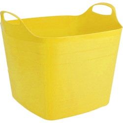 Flexibele kuip - 40L - kunststof - 42 x 42 cm - geel - emmer - wasmand - Wasmanden