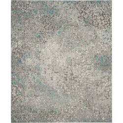 Safavieh Metro-Mod Indoor Geweven Vloerkleed, Mystique Collectie, MYS977, in Grijs & Lichtblauw, 244 X 305 cm