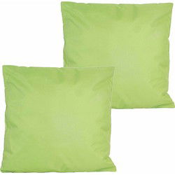 Anna's collection buitenkussens - 2x - groen - 60 x 60 cm - Sierkussens