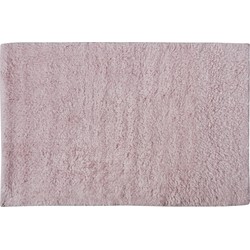 MSV Badkamerkleedje/badmat voor op de vloer - lichtroze - 45 x 70 cm - Badmatjes