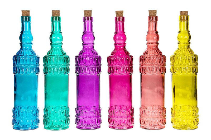 Machtig een kopje Massage Cozy Ibiza - Gekleurde decoratie flessen L 6 stuks - Cozy Ibiza - |  HomeDeco.nl
