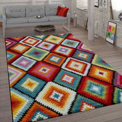 Laagpolig Gekleurd Vloerkleed Visora - Multi - 200x290 cm