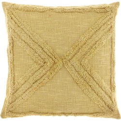 Unique Living - Kussen Calvin 45x45cm Soft Yellow