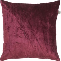 Dutch Decor CIDO - Sierkussen velvet bordeaux 45x45 cm - rood - Dutch Decor