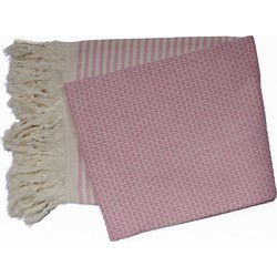 PHLOX Hamamdoek 100 x 200 cm, saunadoek, strandhanddoek, yogadoek en spa-doek, zacht, lichtgewicht, groot, Oeko-Tex gecertificeerd 100% katoen - fuchsia roze