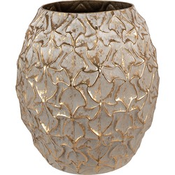 Clayre & Eef Bloempot  Ø 47x51 cm Grijs Ijzer Plantenpot