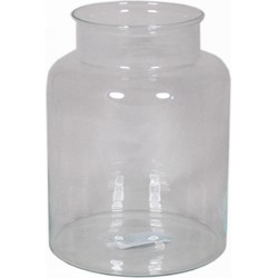 Glazen melkbus vaas/vazen 8 liter smalle hals 19 x 25 cm - Vazen