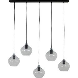 Light & Living - hanglamp - Rakel - zwart - glas - design lamp - E27 - 2937612