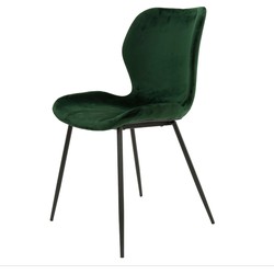 AnLi Style Stoel velvet ronde buis - groen velours