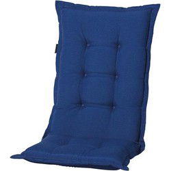 Tuinkussen hoge rug panama saffierblauw (4 stuks)