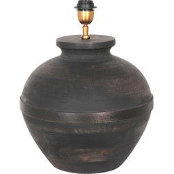 Anne Lighting - tafellamp - Lyons - zwart - hout - Ø 35cm - E27 - 3465ZW
