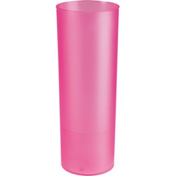 Juypal longdrink glas - 6x - roze - kunststof - 330 ml - herbruikbaar - Drinkglazen