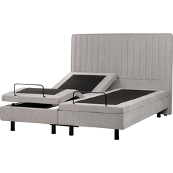 Beliani DUKE II - Tweepersoonsbed-Grijs-Polyester