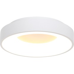 Steinhauer plafonniere Ringlede - wit - metaal - 38 cm - ingebouwde LED-module - 2562W