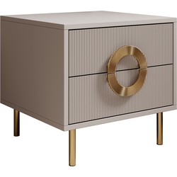 Meubella Nachtkastje Nyna - Beige - 46 cm