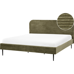 FLAYAT  - Tweepersoonsbed - Groen - 180 x 200 cm - Corduroy