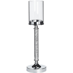 Beliani ABBEVILLE - Kandelaar-Zilver-Glas, IJzer